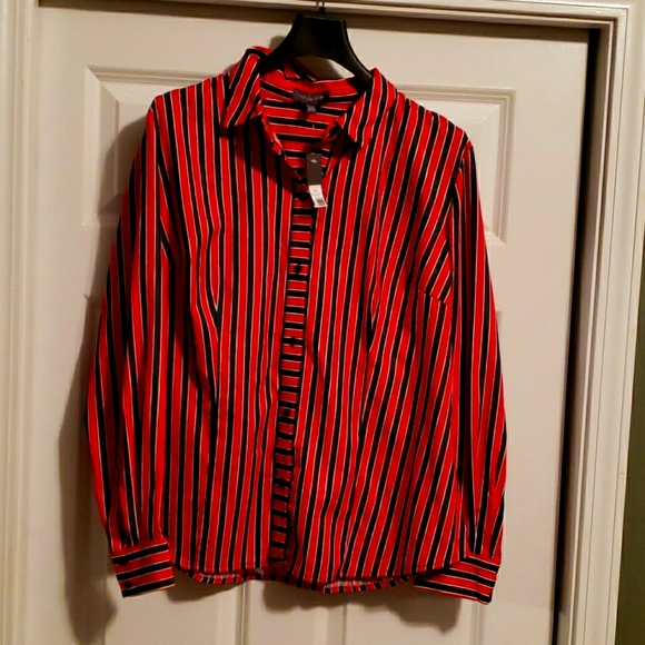 The Limited Shirt Long Sleeve Stripped SzXL NWT - Picture 1 of 5